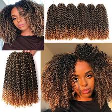 Pulled back crochet box braids with exposed cornrows. 3 Packs Spring Twist Hair Crochet Braids Ombre Braiding Hair Synthetic Crochet Hair Extensions Jamican Bounce Kinky Curl Hair 8 Inch T30 Buy Online In India At Desertcart In Productid 82291762