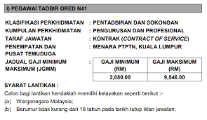 Pentadbiran dan sokongan kumpulan perkhidmatan: Jobcari Jawatan Kosong Di Ptptn 1 Pegawai Tadbir N41 Facebook