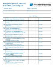 Search for employee evaluations forms. 2a Manager Interview Evaluation Form Doc Manager Supervisor Interview Evaluation Form Template Candidate Name Name Of Interviewer Interviewed For Job Course Hero