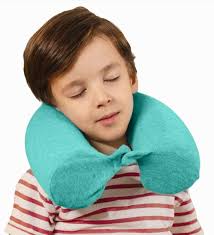 Dot&Dot Green Twist Memory Foam Kids Travel Pillow for Airplanes