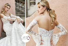 Detachable Sleeves Wedding Dresses Lace Wedding Dresses Strapless Gown