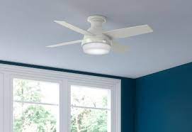 While ceiling fans with lights are more expensive than ceiling fans without lights, these are considered as investments for your home for the reasons mentioned above. Hunter 44 Dempsey Low Profile With Light Fresh White Ceiling Fan With Light With Handheld Remote Model 59244 Dan S Fan City C Ceiling Fans Fan Parts Accessories