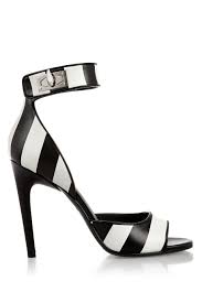 Black And White Striped Shoes Heels Givenchy Shark Lock Sandals In Striped Leather Shoes Heels Womens Shoes High Heels