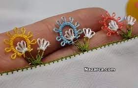 Cicek Cemberi Igne Oyasi Yapilisi Nazarca Com Boncuk Nakis Desenleri Boncuk Baby Knitting Patterns