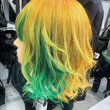 moeka さんはinstagramを利用しています green orange mikan カラーのテスト テーマ 夏の思い出 ちなみにみかんは冬の食べ物とか言えない 前髪とサイドにインナー ウィッグカラー イン カラー カラフルヘア 前髪