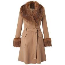 The leah wool blend longline overcoat in camel plays its part in our iconic coat collection and is available to buy online at reiss. Miss Selfridge Faux Fur Cuff And Collar Coat 10 810 Rub Liked On Polyvore Featuring Outerwear C Beige Faux Fur Coat Long Faux Fur Coat Brown Faux Fur Coat