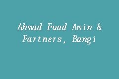 Certified corporate trainer, lead change, blended learning facilitator, author & anchor. Ahmad Fuad Amin Partners Bangi Law Firm In Bangi