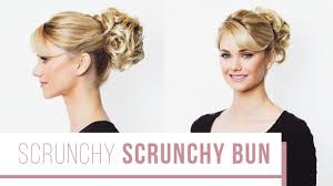 Hmd tousled updo messy bun hair piece hair extension ponytail with elastic rubber band updo extensions hairpiece synthetic hair extensions scrunchies ponytail hairpieces for women. Scrunchy Bun Tutorial Youtube
