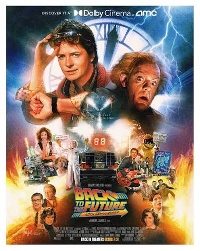 Official Back to the Future 40th Anniversary Poster via @hireillo https://www.hireillo.com/news/official-back-to-the-future-poster/ #illustration #AMP #MoviePoster #MovieArt #Posters #FilmPoster