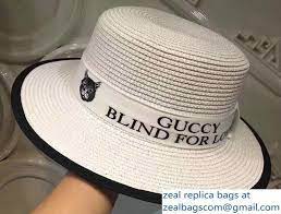 Gucci Cat Guccy Blind For Love White Hat Cap 2018 White Hat Hats Gucci
