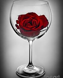 Wine Glass With Rose Poster By Elena Elisseeva Wine Glass Wine Art Wine Glass Centerpieces