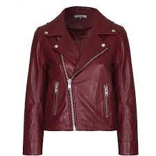 Ganni Passion Biker Jacket 475 Liked On Polyvore Featuring Outerwear Jackets Cabernet Leather Motorcycle Red Jacket Leather Jackets Real Leather Jacket