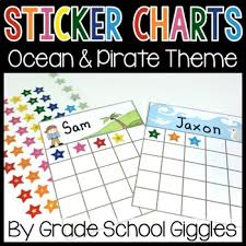 sticker charts ocean and pirate