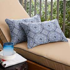 No matter how you combine them, our pillows are designed to look and. Blue Medallion Corded Lumbar Pillows Set Of 2 By Havenside Home Overstock 30766741