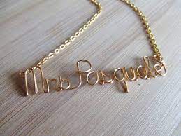 Mrs Necklace Personalized Name Necklace Gift For Women 1st Anniversary Gift In 2021 Mrs Necklace Gold Name Necklace Custom Name Necklace