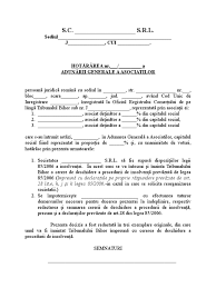 Societate pe actiuni cu un capital social de 29. Model Hotarare Aga