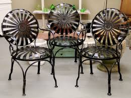 Francois Carre Sunburst Chairs With Arms Sold Vintage Patio Furniture Vintage Outdoor Furniture Garden Chairs Metal