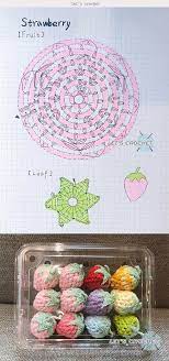 Crochet Easy Strawberry Free Diagram Pattern Crochet Strawberry Crochet Fruit Easy Crochet