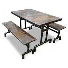 Treat yourself to a work of art. Industrial Style Dining Table And Bench Set Shopee Singapore