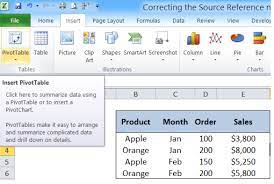 Correcting The Source Reference Not Valid Error In A Pivot Table Excelchat