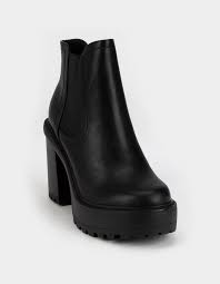 Smart and chic women's chelsea boots in suede & leather make for a luxurious finishing touch to your attire this season. Soda Platform Womens Black Chelsea Boots Black 391069100 Tillys