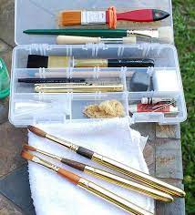 Plasticboxcontents Travel Art Kit Art Materials Watercolor Kit
