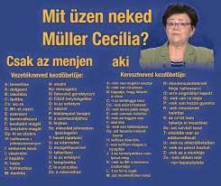 Cecília györgyi müller (born 27 november 1958) is a hungarian physician and chief medical officer of hungary. Ozonvicc Mit Uzen Neked Muller Cecilia Nekem Az Facebook