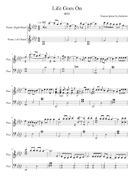 Bts Life Goes On Piano Sheet Music Piano Sheet Music Piano Sheet Music Free Piano Music Notes