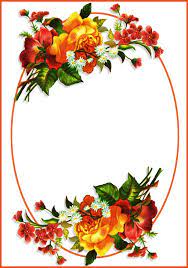 Oval Frame With Flowers Flower Border Flower Frame Png Borders And Frames