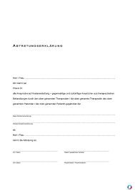 Ich übernehme ausdrücklich die volle garantie für den bestand der forderung und für die zahlungsfähigkeit von … Abtretungserklarung Goa Igel Privatabrechnung Teramed