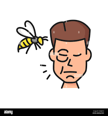 Bee sting human Cut Out Stock Images & Pictures