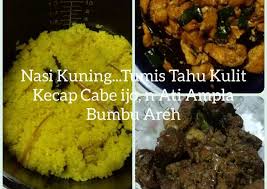 Check spelling or type a new query. Resep Nasi Kuning Tumis Tahu Kulit Kecap Cabe Ijo Ati Ampla Bumbu Areh Enak Dan Antiribet Masakan Harian