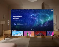 Image of Apple Vision Pro user creating digital art in a virtual space