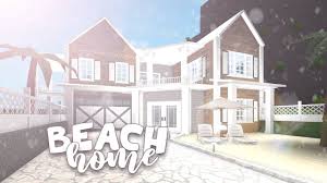 Roblox Bloxburg Beach Home House Build Building A House Beach House Exterior Two Story House Design