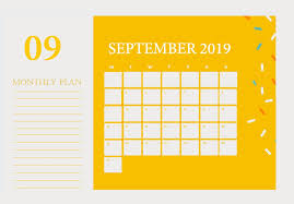 Latest September 2019 Cute Calendar Calendar Design Calendar Design Template Monthly Calendar Template
