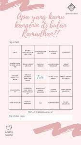 Bingo Ramadhan Fakta Lucu Permainan Pertanyaan Buku Pelajaran