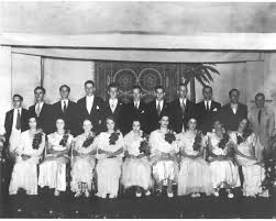 Sebring FL High School graduating class of 1935 Boys from left: Riherd  Greene, J.A. Butler, Bob Satterwhite, John Bever, Julian Holman, Paul  Gould, Perry Lee Etheridge, Jerry Nelson, Leland Pearce, Ed Stephenson,