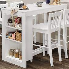 Small counter height table with drawers. Jofran 816ec 48 Tribeca Counter Height Table 3 Storage Shelves White Small Kitchen Tables Kitchen Table With Storage Counter Height Table