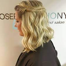 Short Hair Loose Wavy Curls Fishtail Braid Loose Hairstyles Loose Wavy Curls Hair Styles