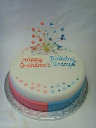 Joint Birthday Cake For Mother And Daughter His And Hers Birthday Cake Round Birthday Cakes Twin Birthday Cakes 70th Birthday Cake