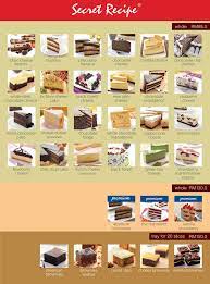 Pelbagai jenis kek pemanis mulut menanti pelanggan khususnya untuk menjamu. Secret Recipe Malaysia Available Selection Facebook