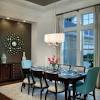 Turquoise fabric mc style chair. 1