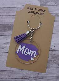 Personalized Name Keychain Round Acrylic Keychain Name Keychain With Tassel Custom Name Keychain In 2021 Keychain Design Keychain Craft Keychain