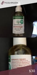 Good Goo Arnica Massage Body Oil Hemp W Lipids In 2020 Body Oil Body Massage Oils
