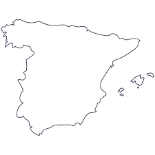 Outline map of spain showing the boundary and shape of the country. Spain Archives Fox Burrow Designs
