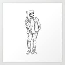 Draw with me marshmello dabbing and learn how to draw famous character. Marshmello Drawing Dj Drawing Wallpaper