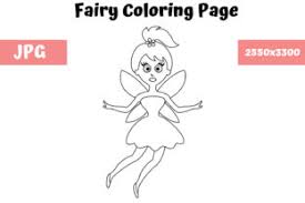 Click a picture to begin coloring. Fairy Coloring Page For Kids Graphic By Mybeautifulfiles Creative Fabrica