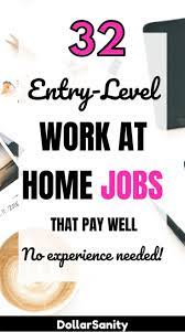 30 Best Companies That Offer Entry Level Work From Home Jobs Work From Home Jobs Home Jobs Work From Home Companies
