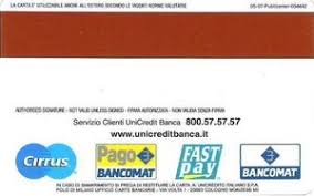 Bank Card Unicredit Banca Unicredit Banca Italy Col It Ms 0001