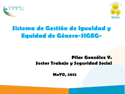 Sin embargo, dentro de esa reflexión acerca de la falta de igualdad de género, en pocas ocasiones se habla acerca de una definición específica o de qué implica. Sistema De Gestion De Igualdad Y Equidad De Genero Sigeg Ppt Descargar